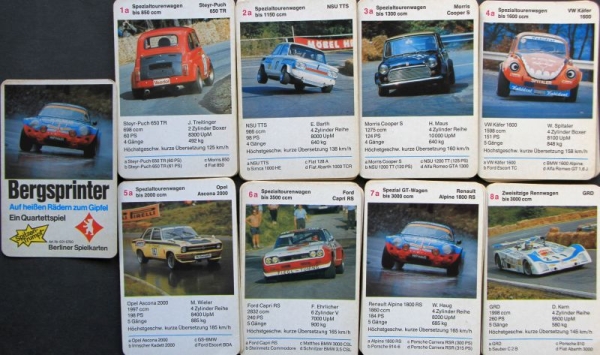 Berliner Spielkarten "Bergsprinter - Auf heißen Raedern zum Gipfel" 1972 Cardgame (0138)